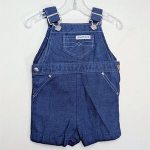Vintage Healthtex Denim Overalls Shortalls 70s Jumper Infant Size 24 Months